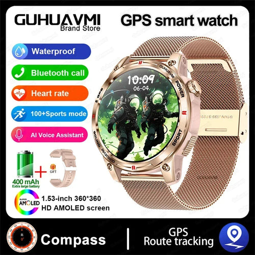 Outdoor Professional GPS Trajectory Smart Watch 1.5" HD Screen