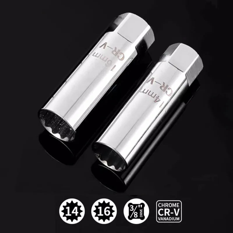 Spark Plug Socket Wrench Key Adapter 14 16mm Install Replace Repair