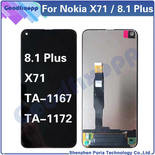 For Nokia X71 8.1 Plus TA-1167 TA-1172 8.1Plus LCD Display Touch