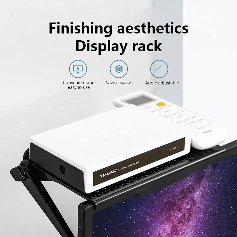 Punch-Free Computer Monitor Rack Plastic TV Set-Top Box Screen Bracket