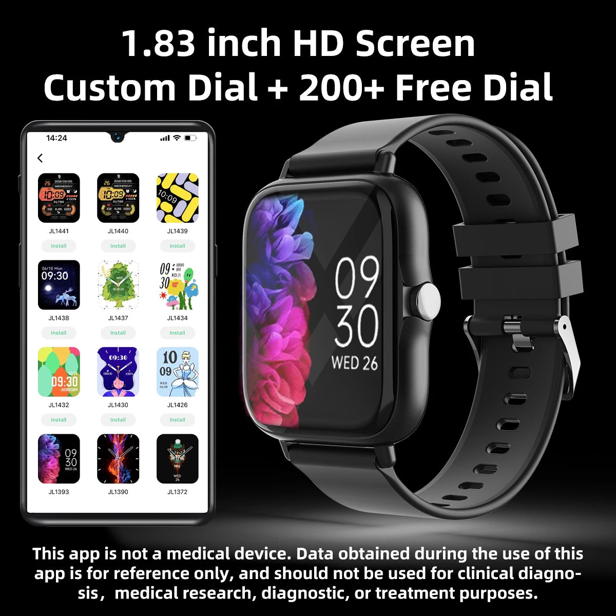 Waterproof Smart Watch with Heart Rate Answer Call Sleep Monitoring