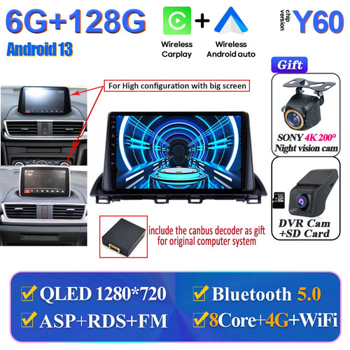 Car Multimedia Android For Mazda 3 Axela 2014-2017 2018 2019 Head Unit