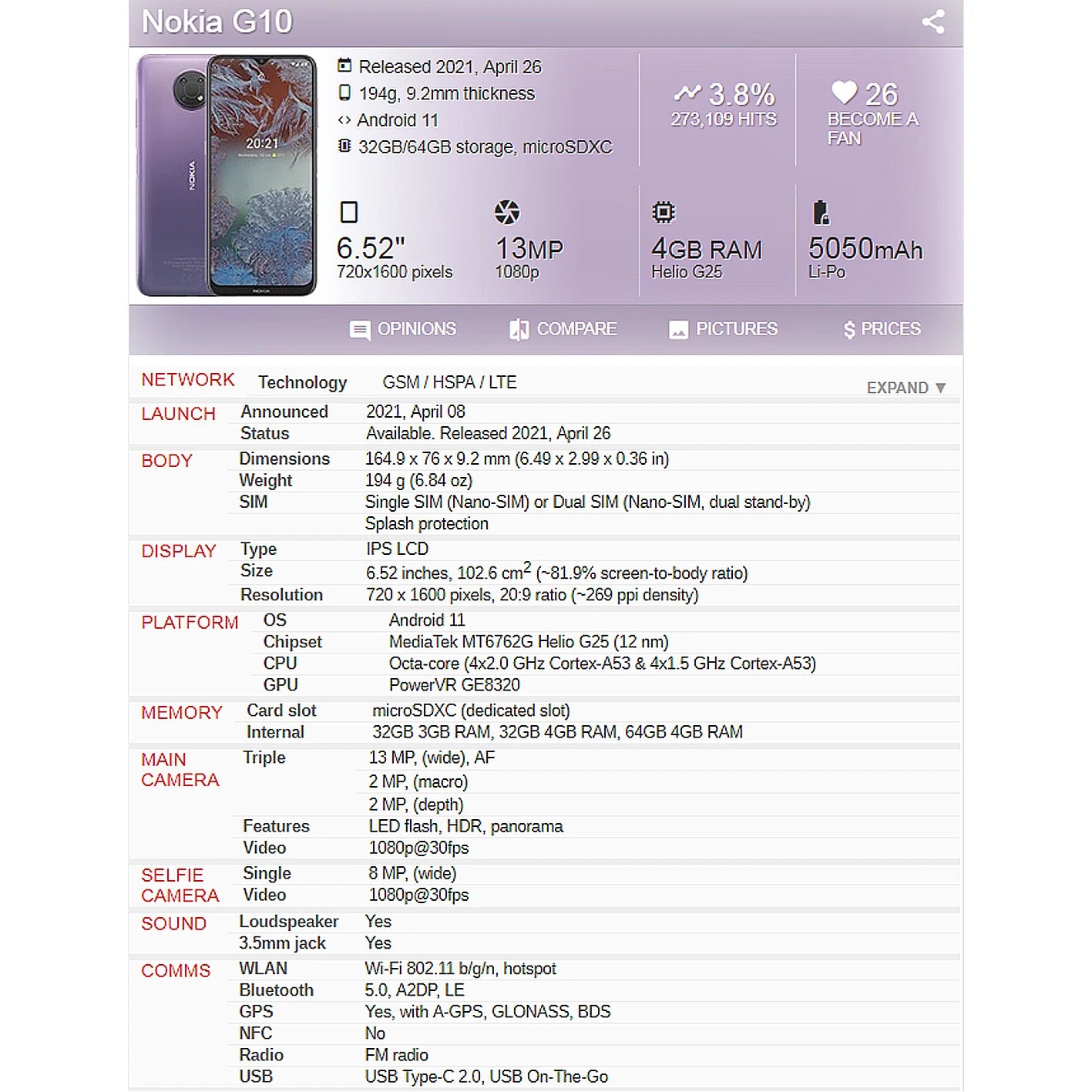 For Nokia G10 G20 LCD Display Touch Screen Digitizer Assembly TA-1334