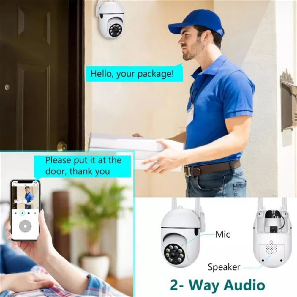 4K 8MP WiFi Wireless Monitor Camera Motion Detection Two-Way Audio