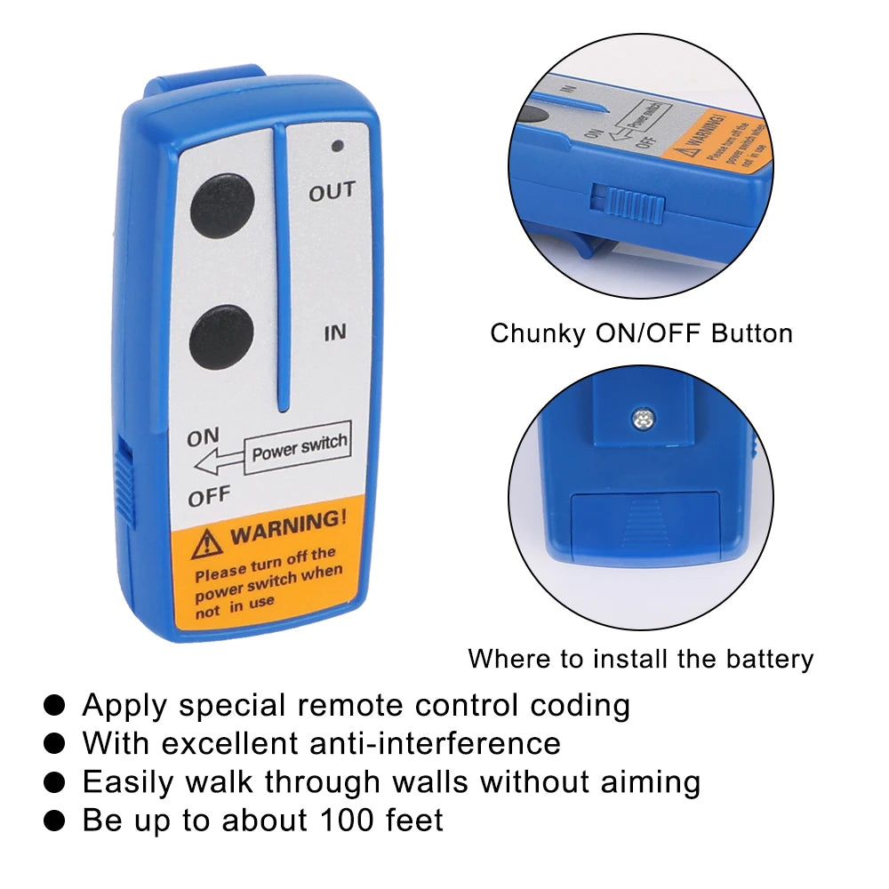 12V Trailer Winch Remote Control System Switch Controller For Jeep Off
