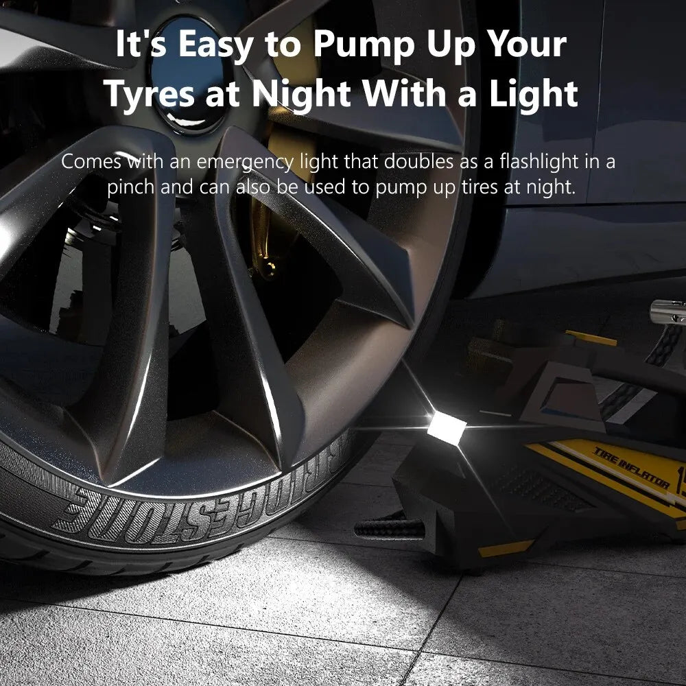 Corded Portable Car Air Pump Upgraded 12V 150PSI Electric Tire