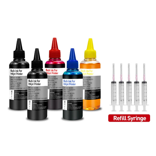Universal Printer Ink 100ML Refill CISS kit Compatible For HP Canon