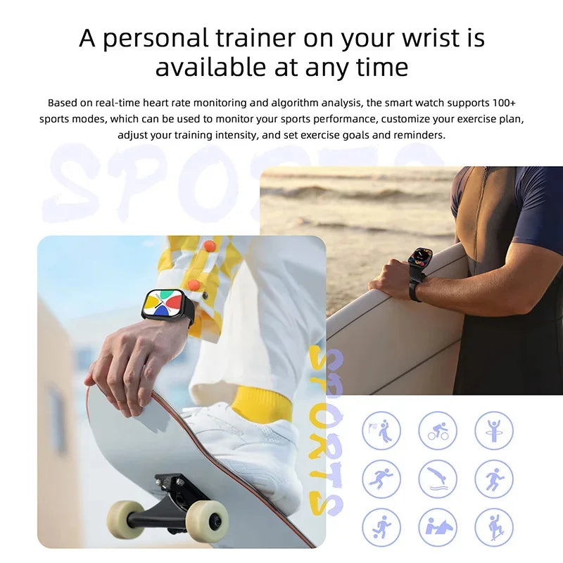 New For Xiaomi 100+ Sports Mode Smart Watch Men Women Heart Rate Blood