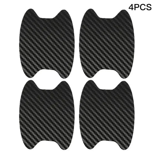4Pcs Auto Door Sticker Carbon Fiber Scratches Resistant Cover Car