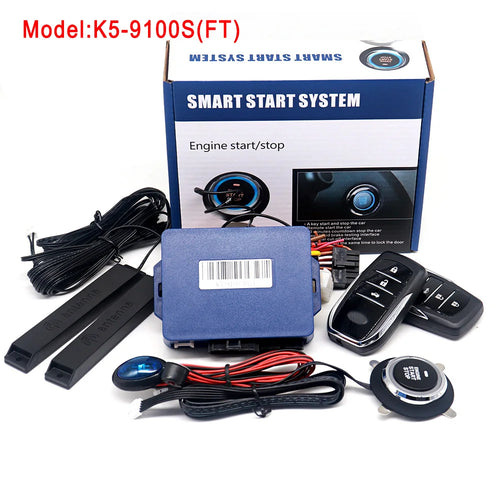 Car Alarm With Autostart Push One Button Auto Start Stop Keyless Entry