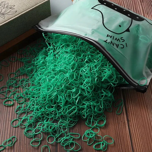 Children's Rubber Bands Small Disposable Leather Covers Tie Headbands