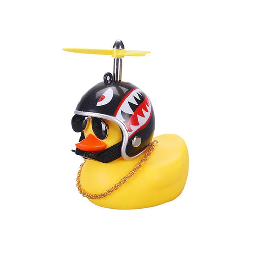 Car Cute Duck with Helmet Broken Wind Small Yellow Duck Bike
