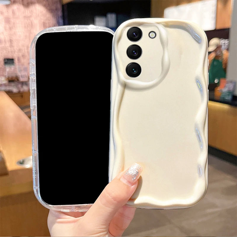 Clear Soft Wave Phone Case for Samsung Galaxy S24 S23 S22 S21 Ultra