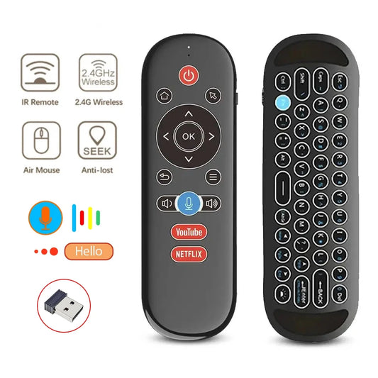 2.4G Wireless Gyroscope Air Mouse Voice Remote Control Mini Keyboard