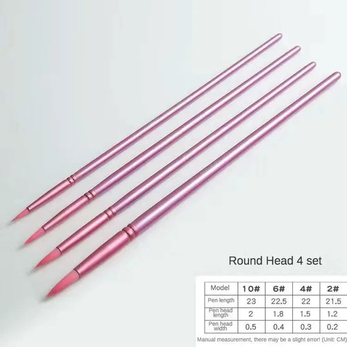 Watercolor Brush Set Pointed Round Flat Head Soft Hair Beginner's Art