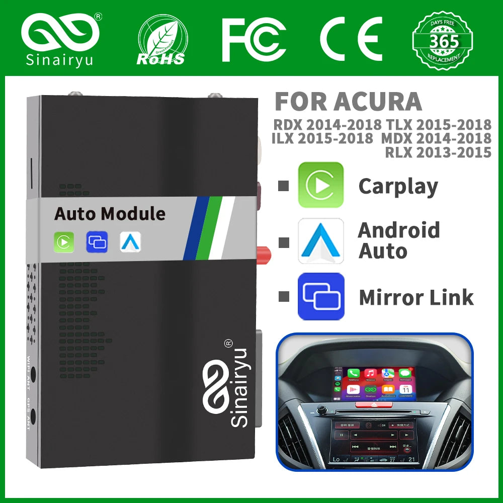 Car Ai Box Wireless Apple Carplay Android Auto For Acura YD3 MDX RDX