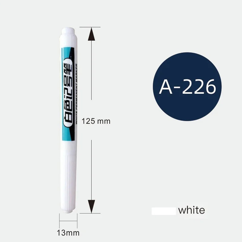 1/4Pcs White Permanent Paint Pen set for Wood Rock Plastic Leather