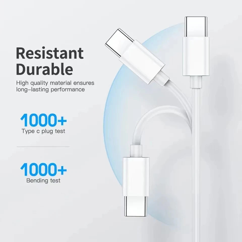 NNBILI 3-4Pcs 100W USB Type C To USB C Cable USB-C PD Fast Charging