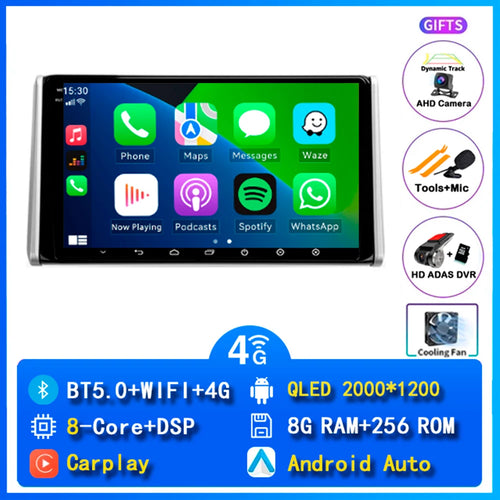 Android 14 Carplay Car Radio For Toyota RAV4 XA50 2018 2019 2020