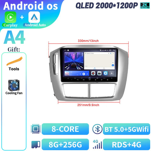 Car Radio Multimedia Navigation Stereo Head Unit Screen Android 14 For