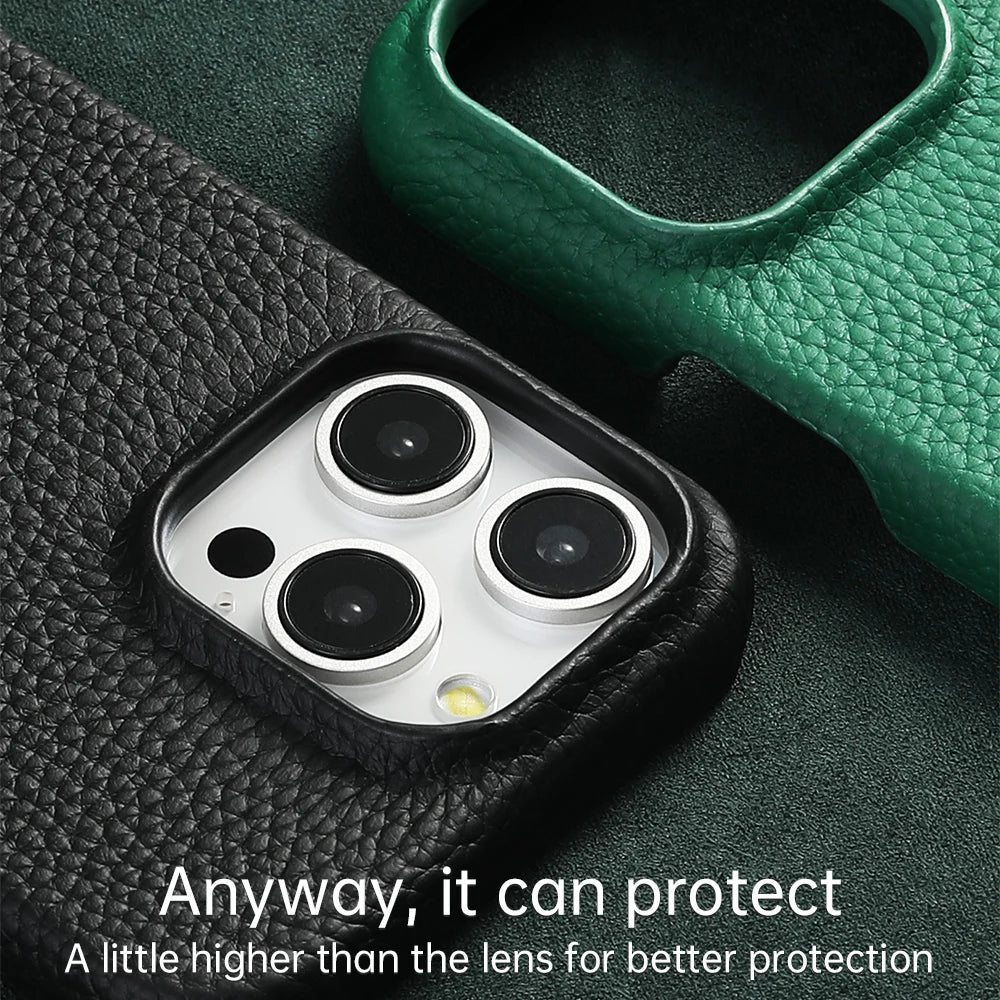 for Magsafe Case for iPhone 15 16 Pro Max Promax 16Pro Natural Cowhide