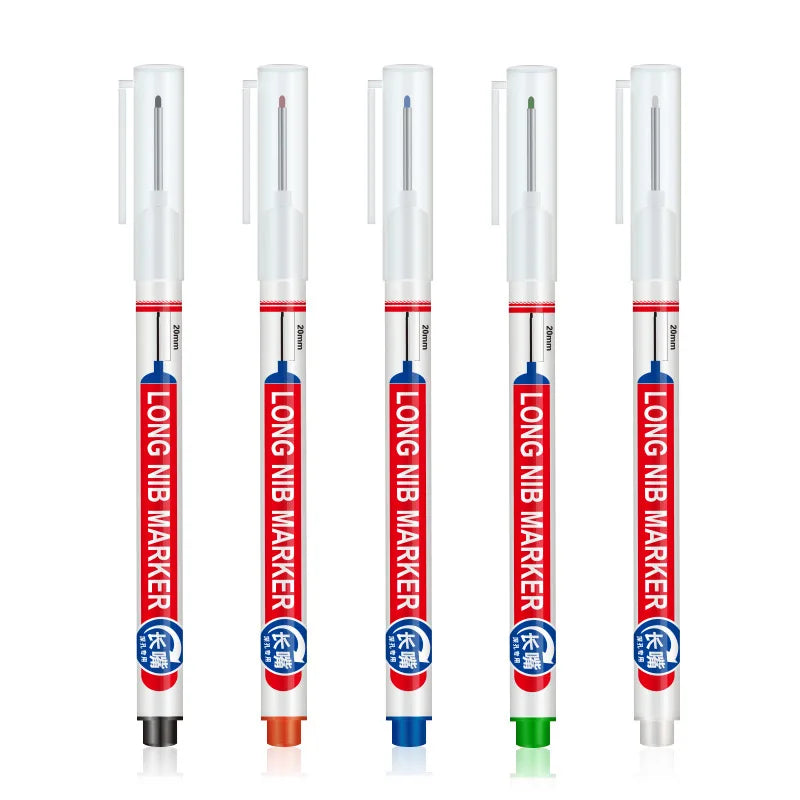 8-Piece Set: 20mm Deep Hole Long Tip Fine Nib Marker for Versatile