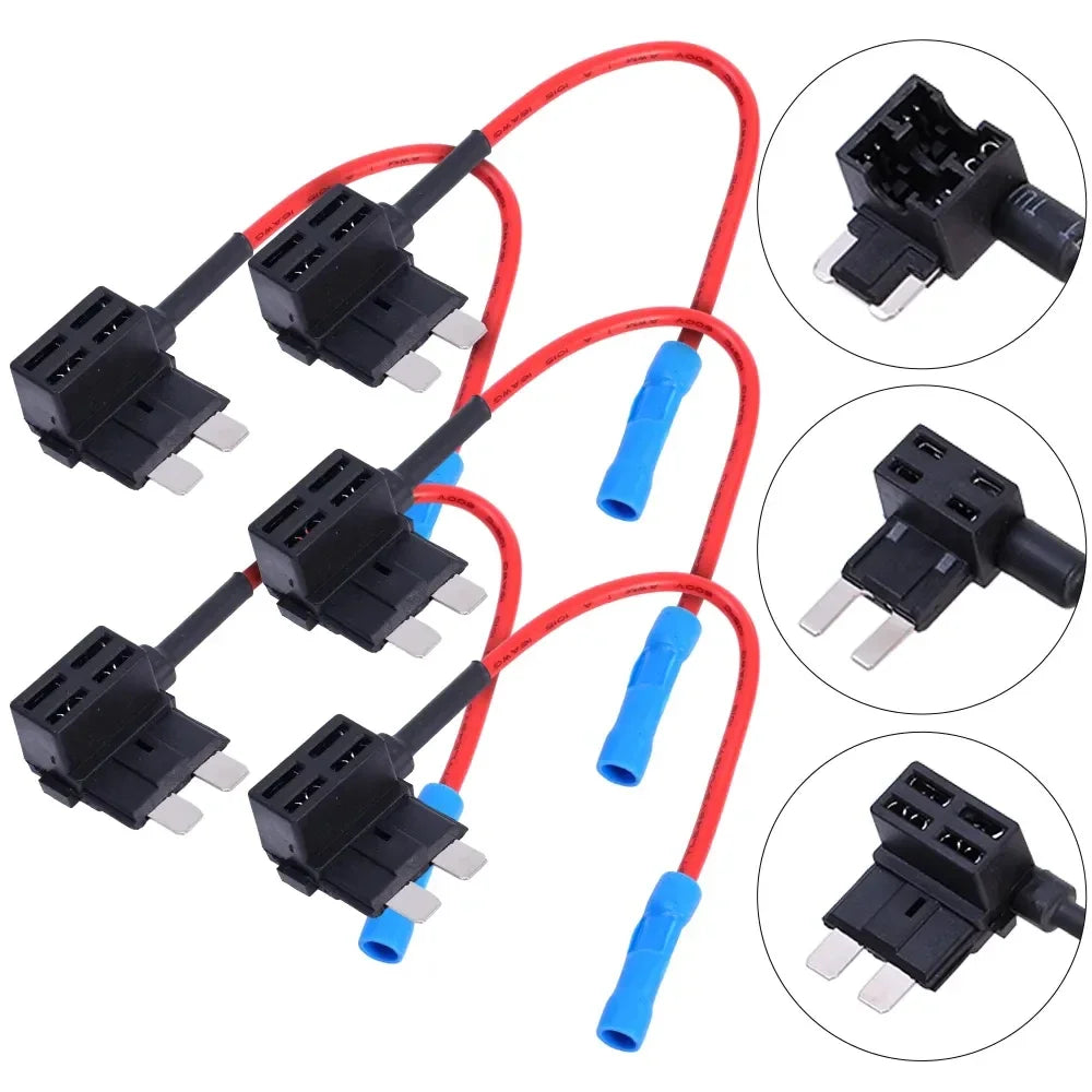 12V 24V Car Fuse Blades Holder Circuit Adapter Protector Splitter ATM