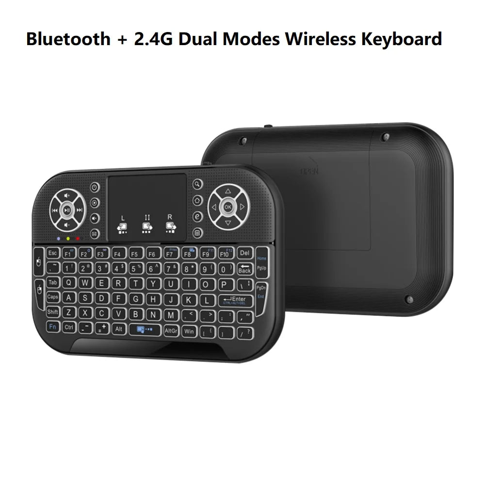 A8 Mini Bluetooth Keyboard 2.4G Dual Mode Handheld Fingerboard Backlit