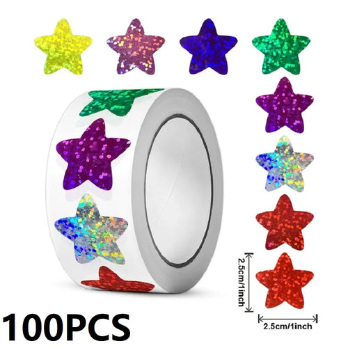 100-500PCS Thank You Stickers New Rolling Merci Children's Stickers