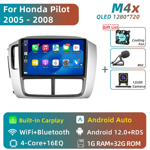 GPS Navigation Car Video Multimedia Player 4G for Honda Pilot 1 2005