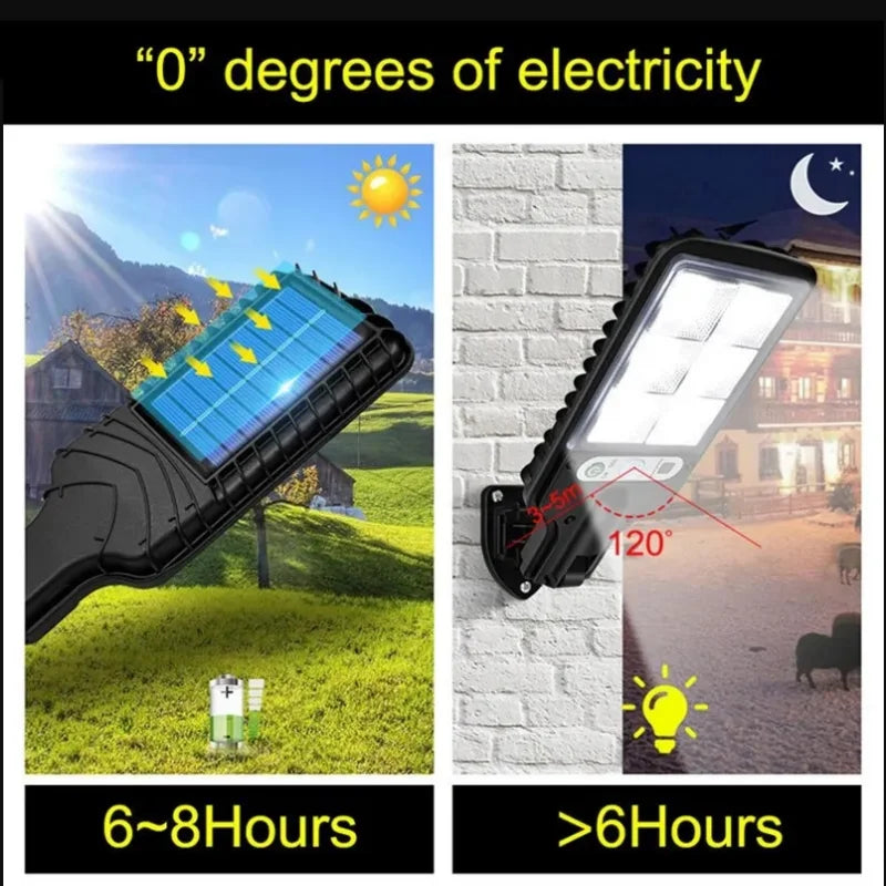 72/108COB Solar Lights Outdoor With 3 Mode Waterproof Motion Sensor
