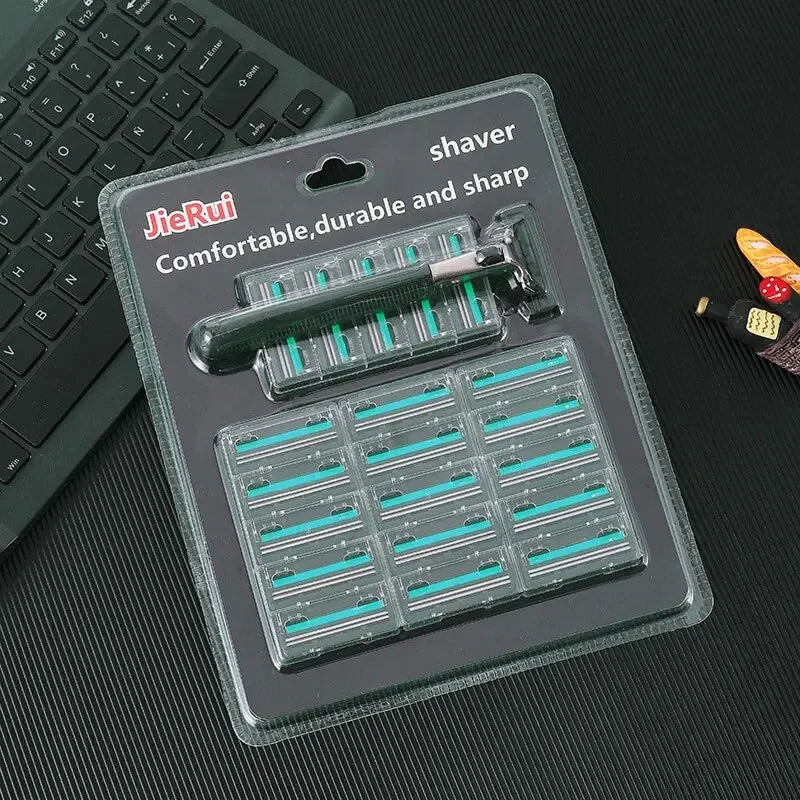 Double Razor Blades Replaceable Heads Old Manual Fine Razor Men's