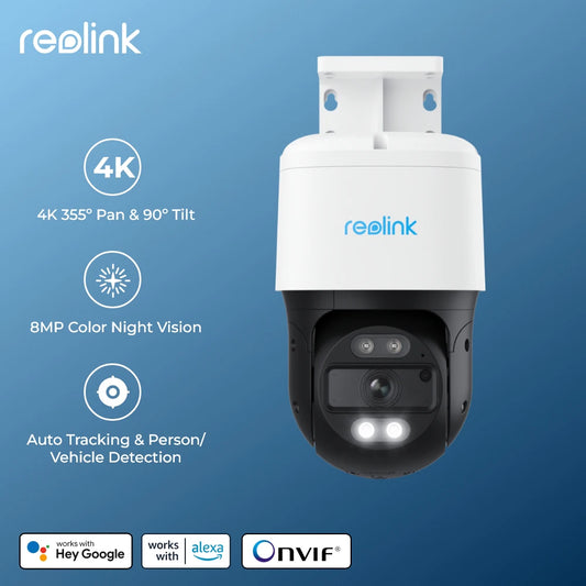 Reolink 4K PoE IP Camera 8MP Outdoor PTZ Auto Tracking Security Camera
