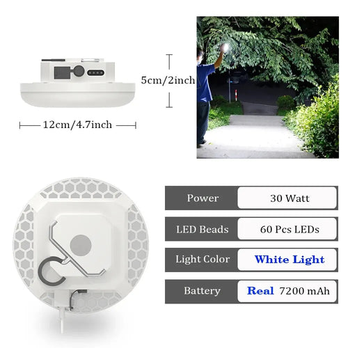 Rechargeable Powerful Light Camping Lantern with Magnet Strong Light