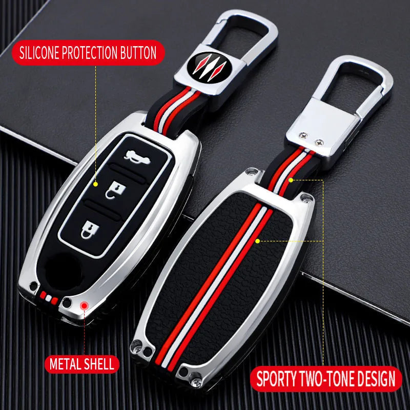 Key Fob Cover with Keychain Lanyard for Nissan Altima Sentra Maxima