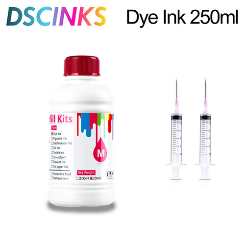 250ml Universal Dye Ink BK C M Y Kit Compatible For HP Canon Epson