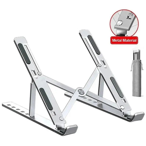 Aluminum Alloy Laptop Holder Stand Adjustable Foldable Portable for