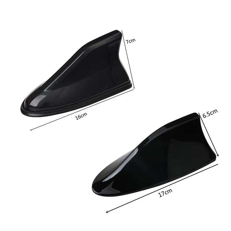 Universal Carbon Fiber Look Car Roof Top Mount Shark Fin Aerial