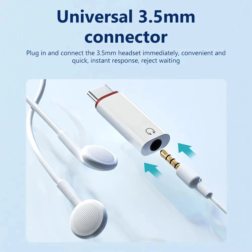 NNBILI Type c To 3.5mm Earphone Adapter 3.5 Jack USB C Audio Converter