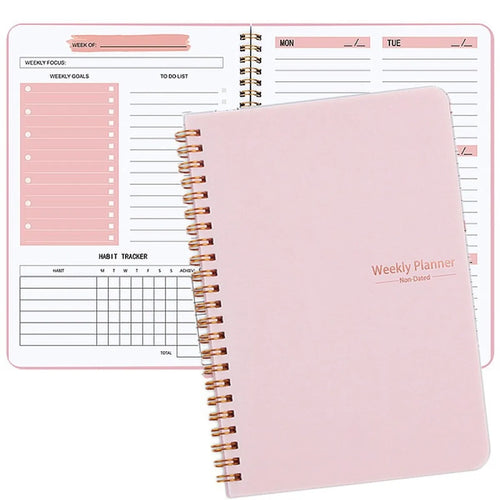 2025 Tree Pattern Spiral Bound Weekly Planner & Notebook & Schedule