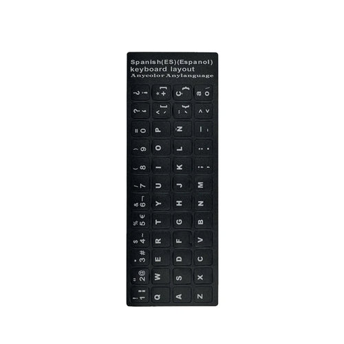 English Spanish Italian Korean Keyboard Sticker Durable Alphabet Black