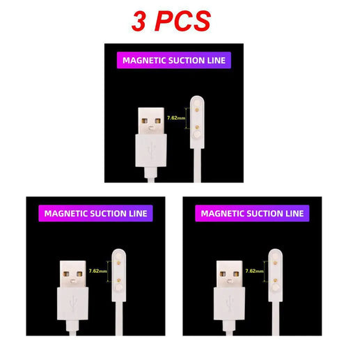 2 Pin 4 Pins USB Charging Cable Universal Smart Watch Charger Magnetic