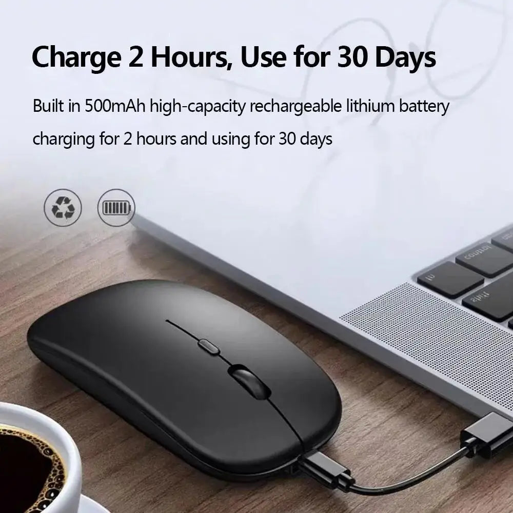 New Bluetooth Wireless Mouse USB Optical Rechargeable Mouse for
