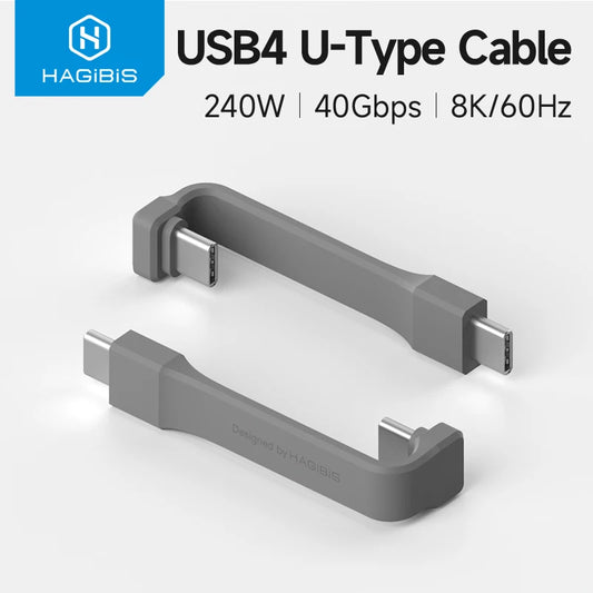 Hagibis Short USB C Cable 40Gbps USB4 Cable Compatible with
