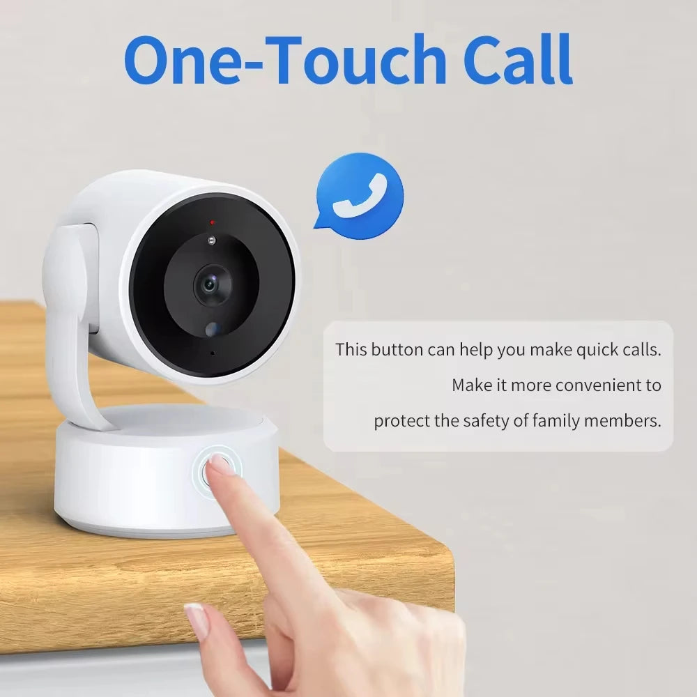 Tuya Wifi Camera Indoor 5MP One-Touch-Call Baby Monitor Two Way Talk