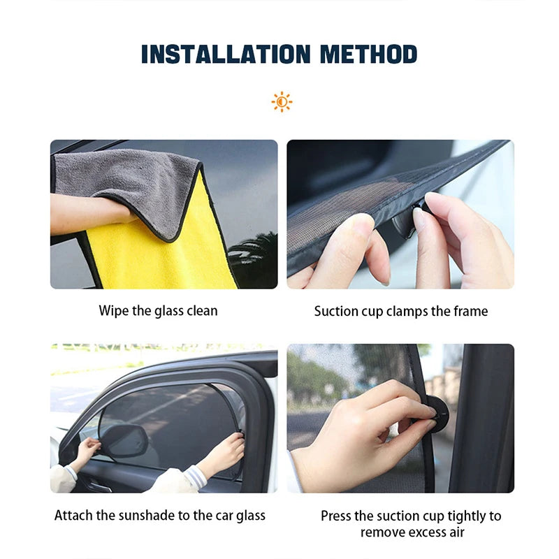 SEAMETA Car Sun Shade UV Protection Car Curtain Car Window Sunshade