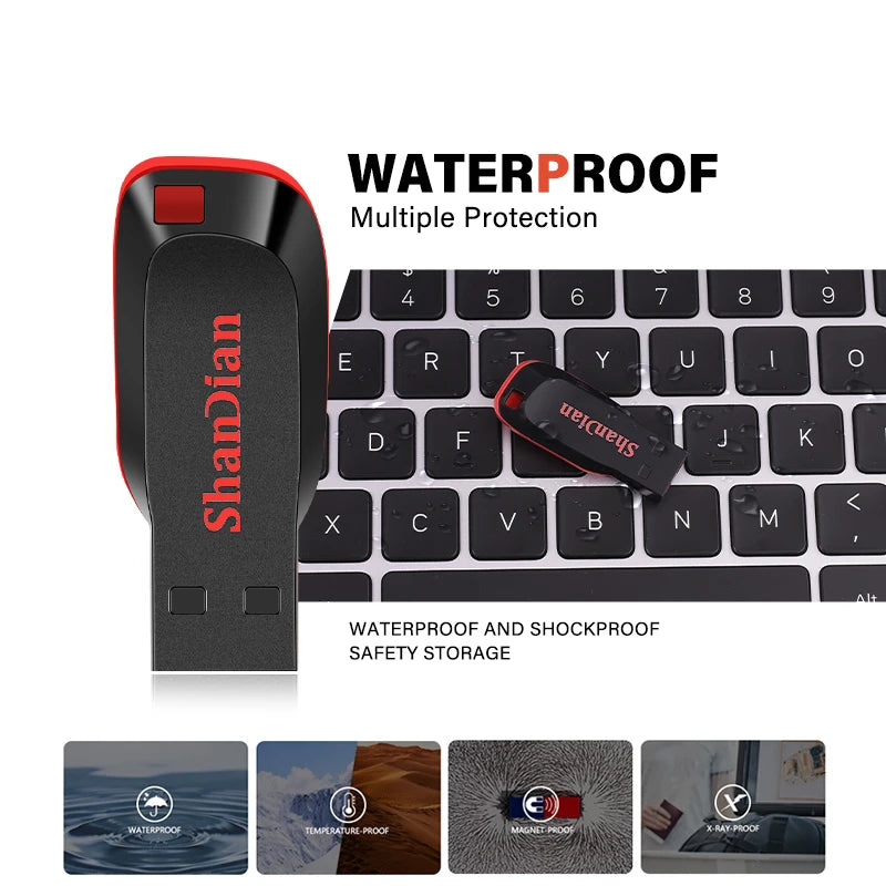 High -capacity speed USB Flash Drives 2.0 128GB 64GB Black Free