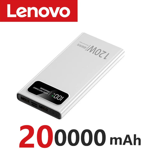 Lenove 120W Super Fast Charging Power Bank 200000mAh Ultralarge