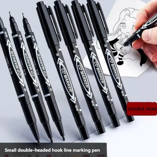 10 PCS Permanent Markers Pens Manga Waterproof Double Sided Colored