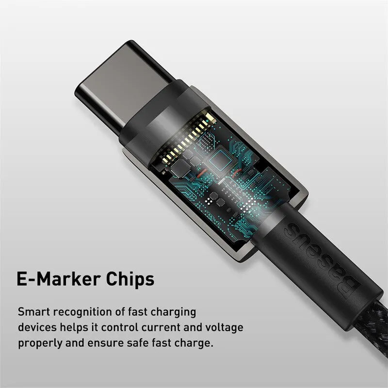 Baseus 100W Type C Cable For iPhone 15 USB C PD Fast Charging Charger